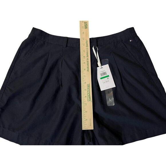Tommy Hilfiger Belted Shorts Womens L NEW Dark Blue - Picture 11 of 13